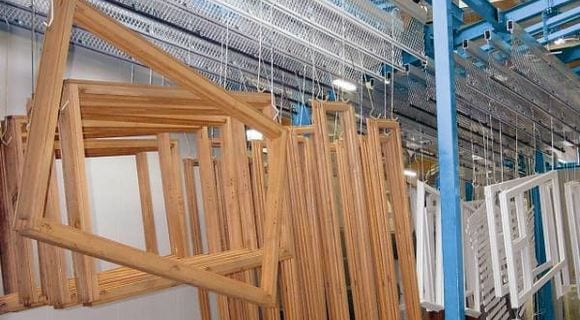 木工专业3D生产线_用于窗框、门、家具、橱柜门的喷漆和干燥