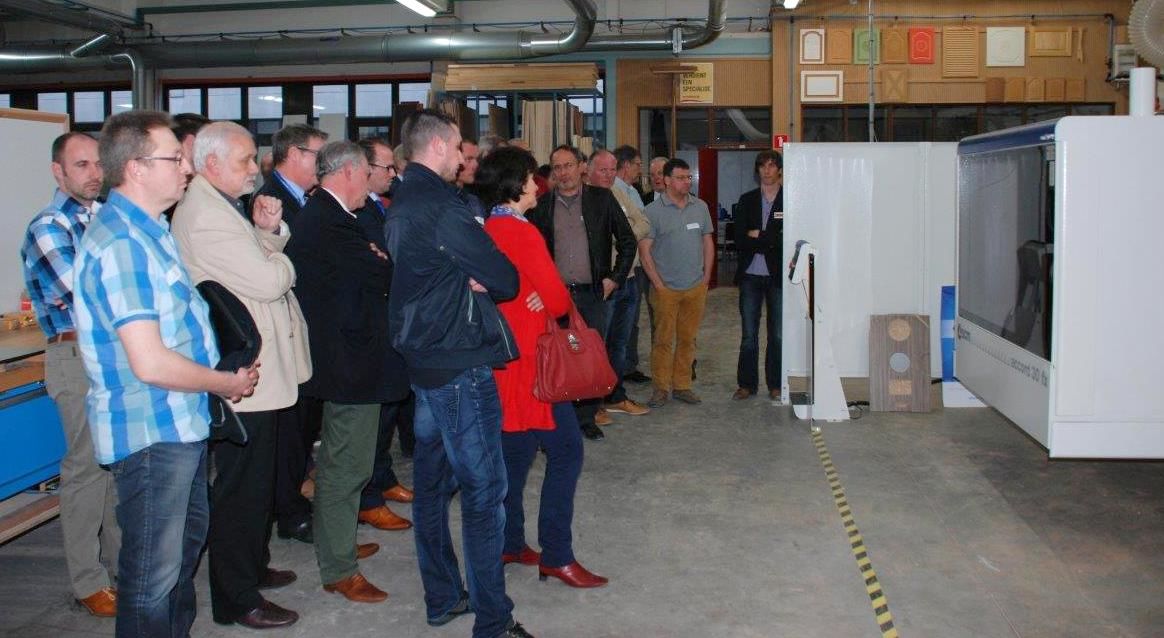 Inauguration of 4th SCM GROUP CNC machine at VDAB Ghent.