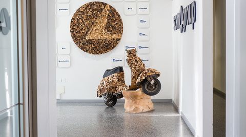 Here comes the Vespa by Luciano Molinari.