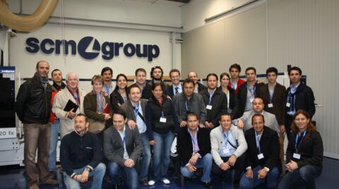 Clients from Mexico visiting Scm Group