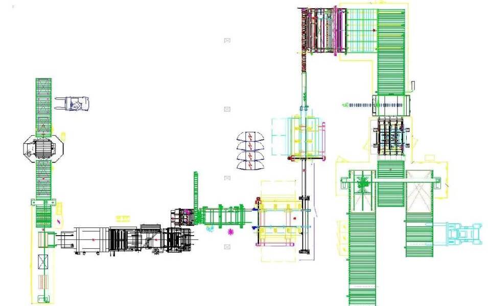 Automatiseringsystemen - Productielijnen - laminated parquet line