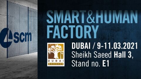 The latest SCM news at Dubai Woodshow (Sheikh Saed Hall 3, stand E1)