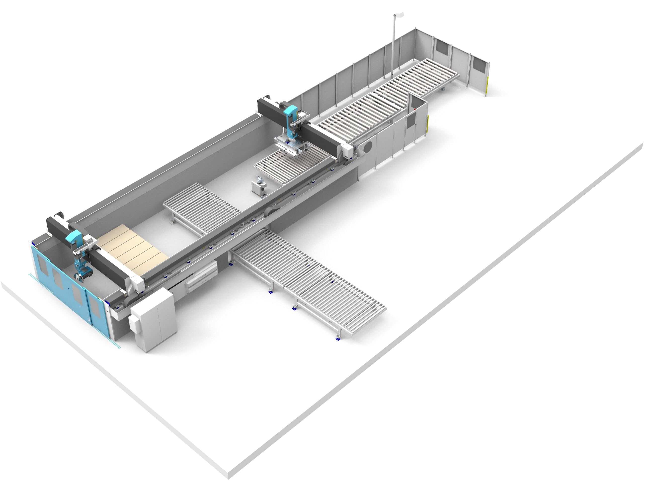 Double bridge cutting lines to separate the primary cutting phase from the following unloading phases Double bridge cutting lines to separate the primary cutting phase from the following unloading phases