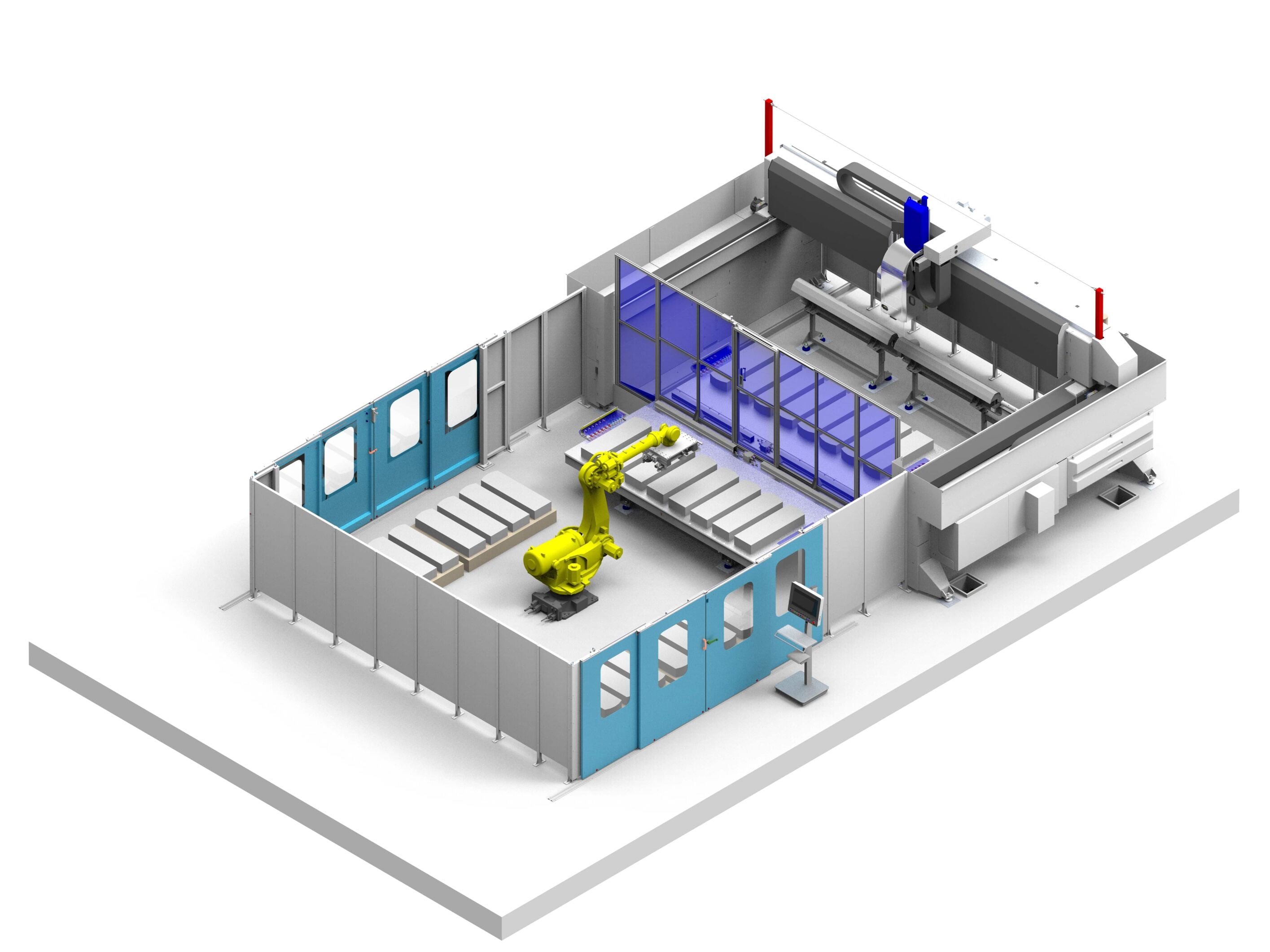 Modular and flexible robotic cell for greater productivity