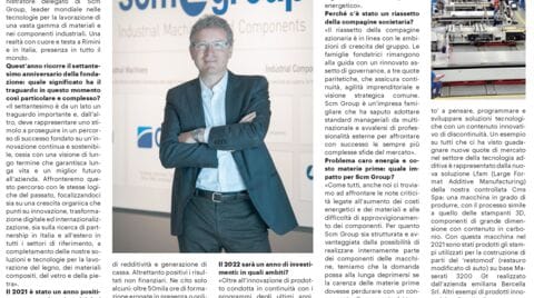 Scm Group celebrates 70 years. The interview with the CEO Marco Mancini on “Top 500”