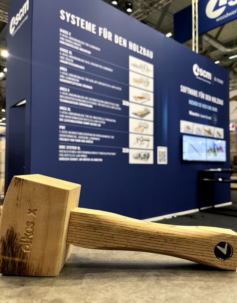 Mit großer Zufriedenheit blickt das SCM-Team auf die Messe DACH+HOLZ International 2022 zurück