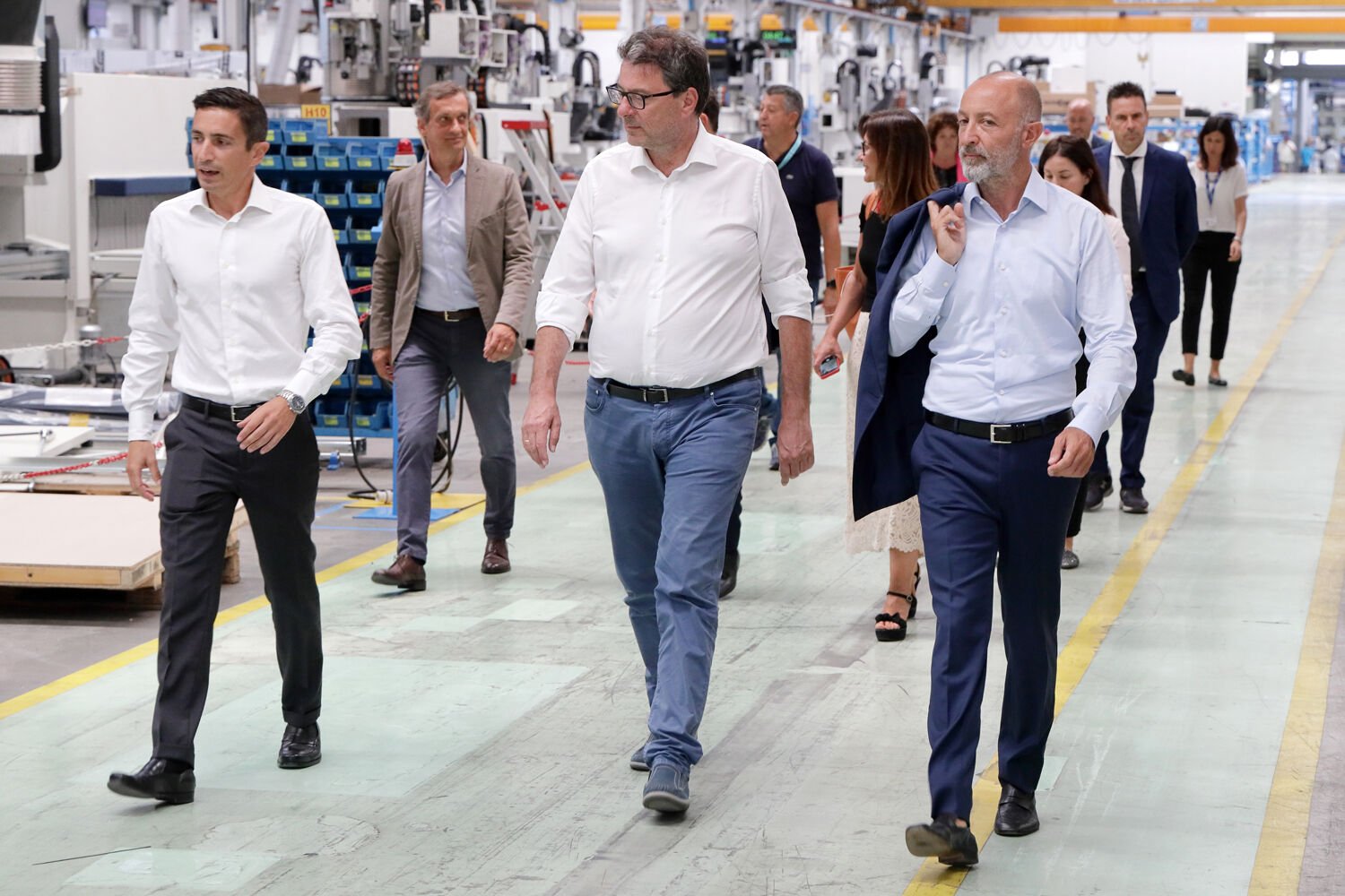 Il Ministro Giorgetti in visita a Scm Group