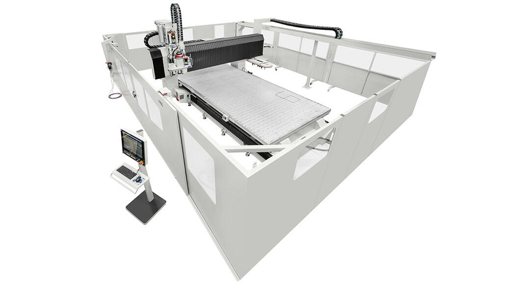 Estaciones de trabajo CNC de cinco ejes para fresado y perforación - Estaciones de trabajo CNC de puente fijo y móvil - mbb