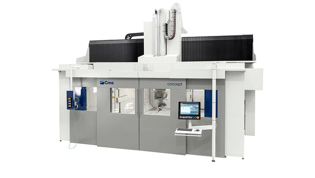 Centres d’usinage CNC à 5 axes pour fraisage et perçage - Centres d'usinage CNC à portique pour zones de travail de grandes dimensions - concept