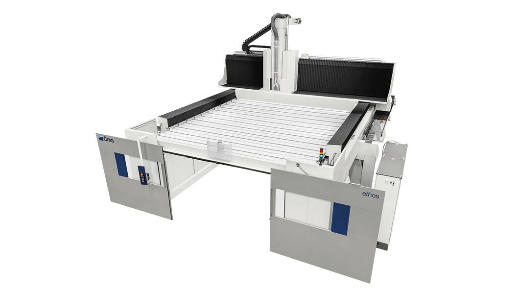 Estaciones de trabajo CNC de cinco ejes para fresado y perforación - Estaciones de trabajo CNC de portal para áreas de trabajo de grandes dimensiones - ethos