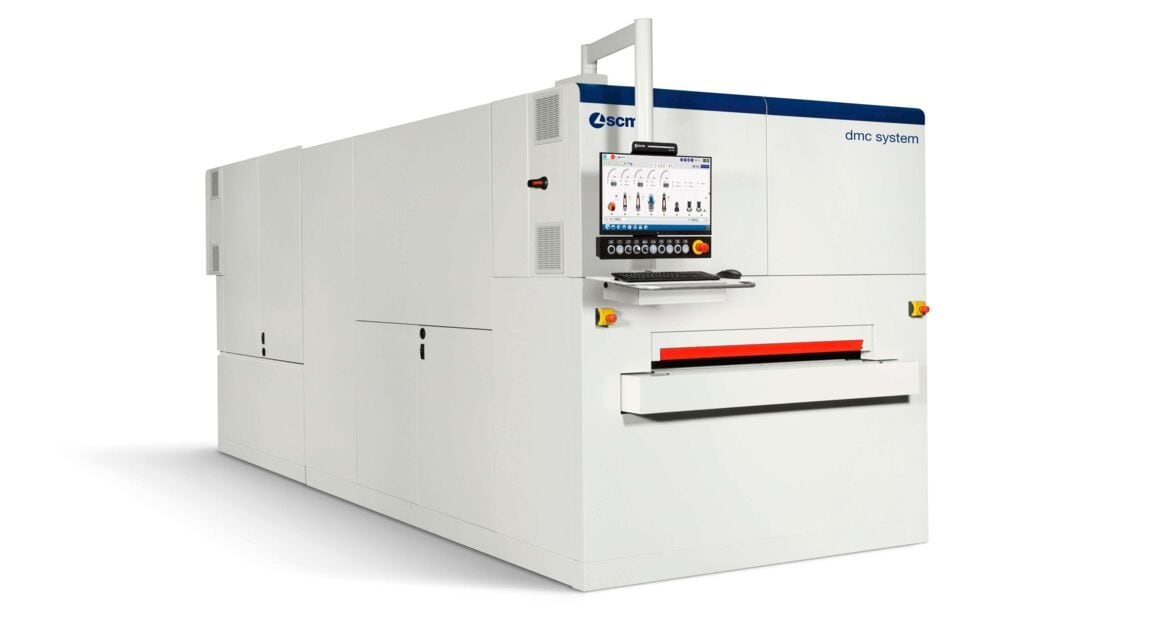 dmc system bt line双面砂光机，一次性处理面板两侧