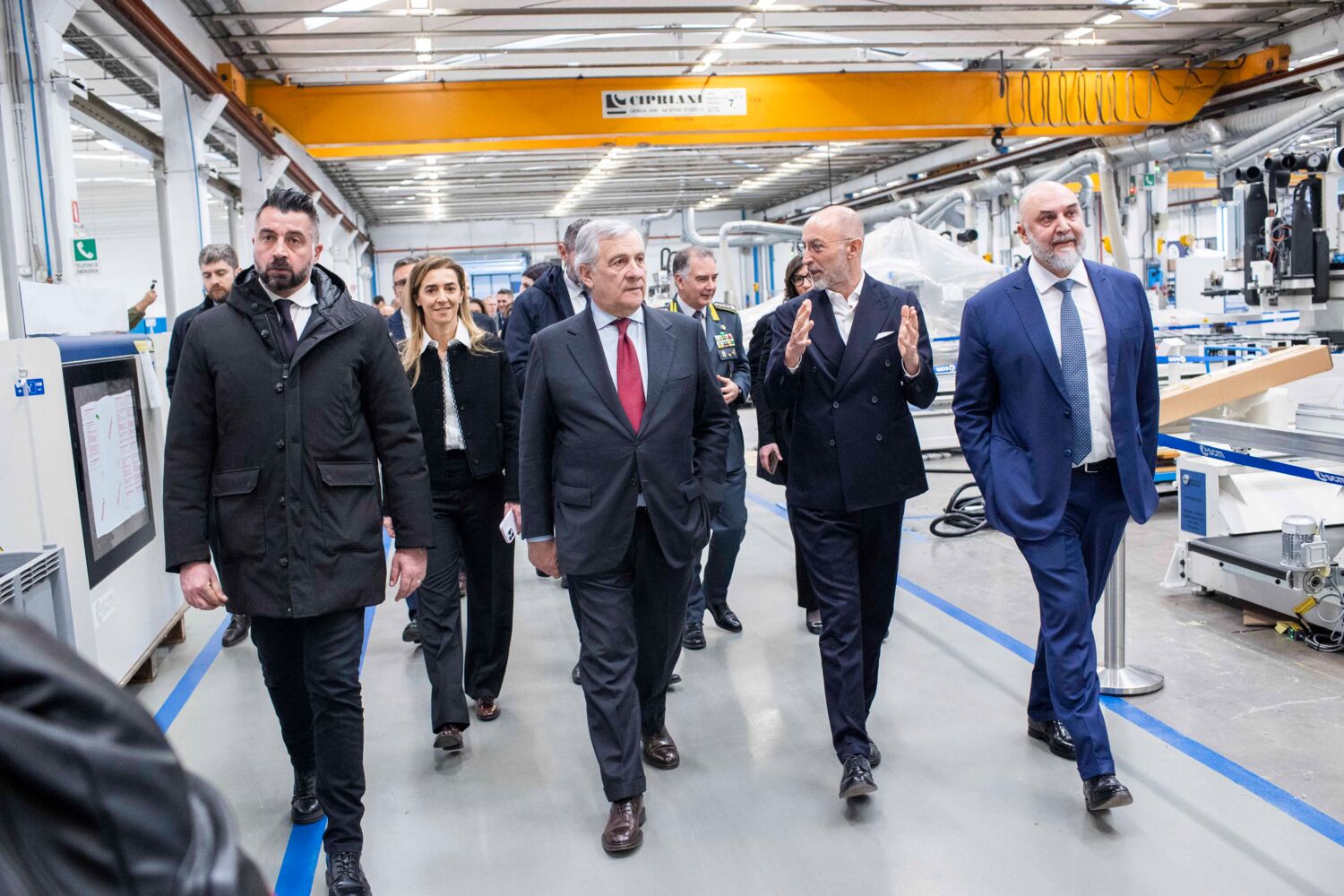 Visita in Scm Group del vicepremier Antonio Tajani