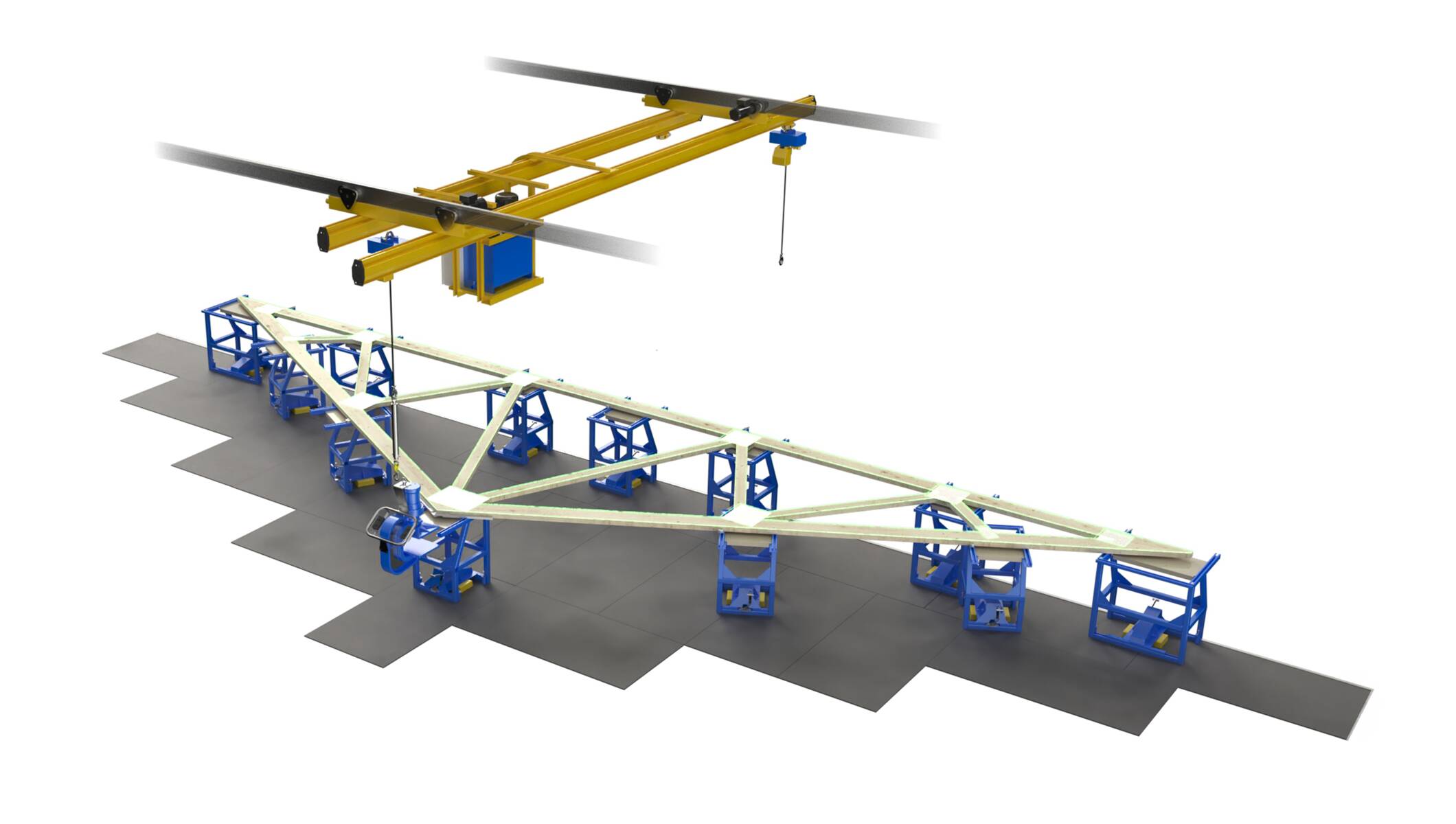 Systems for timber construction - Systems for effective prefabrication house manufacturing - truss system nt