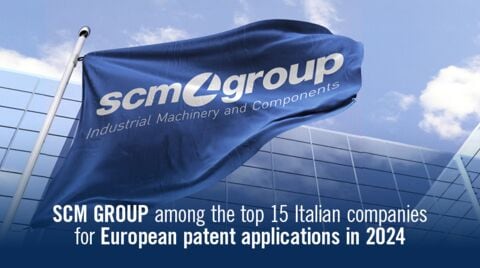 Scm Group ancora tra le aziende italiane con il più alto numero di brevetti
