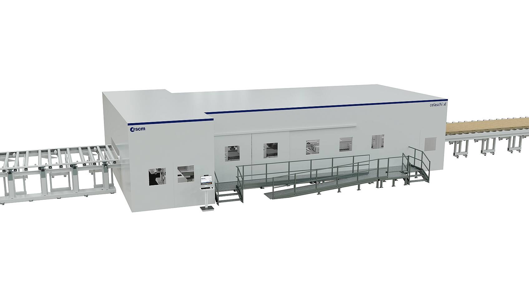Profiling machines and double-end tenoners - Double-end profiling machines for CLT panels - celaschi xl