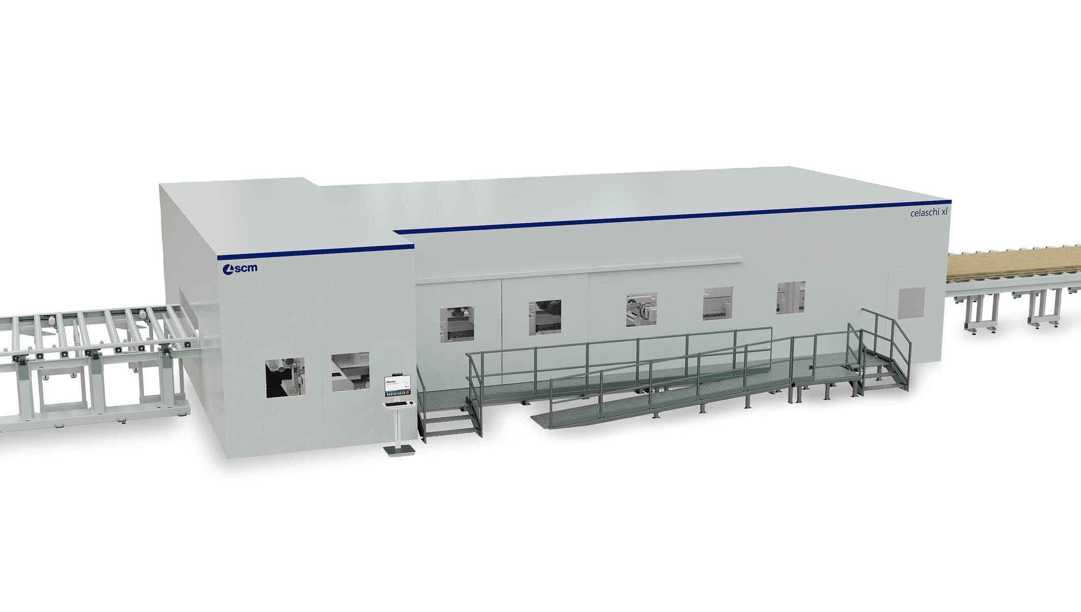 Profilleme ve dopel makinaları - Double-end profiling machines for CLT panels - celaschi xl