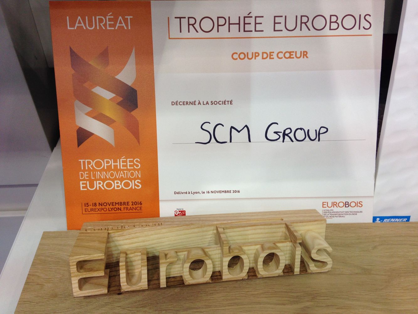 Scm Group vince il premio "Coup de Cœur" a Eurobois