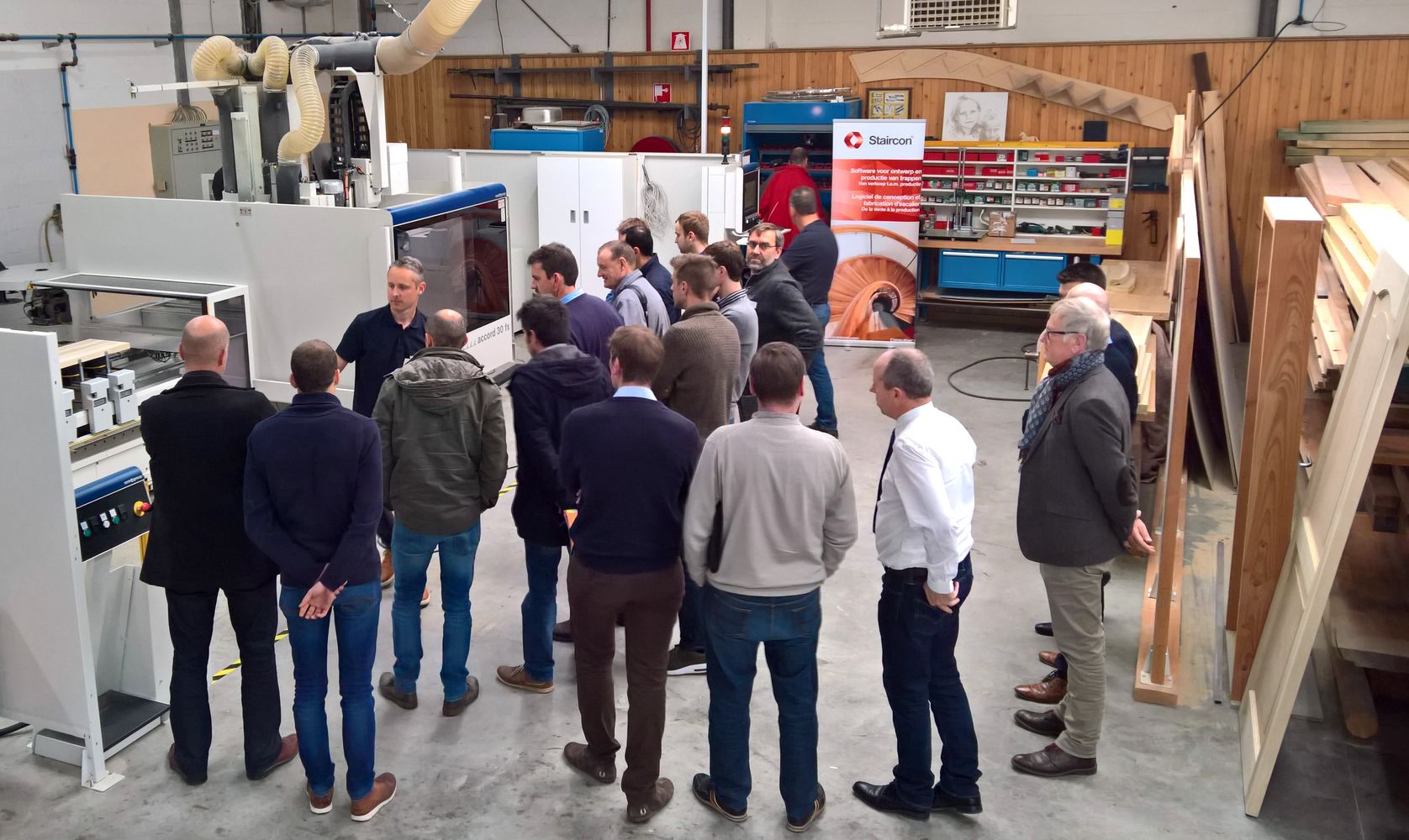 Scm Group demo day for stairmaking in Belgium