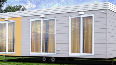 Nord Produkt mobile homes at the Rimini Sun trade show