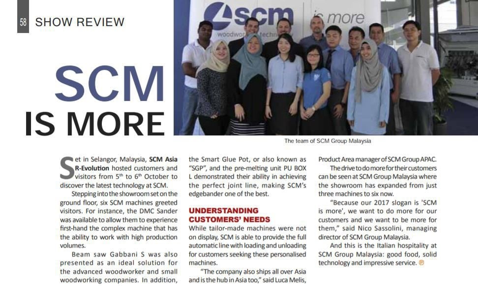 SCM Group Asia on "Panels & Furniture ASIA"
