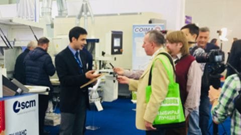 First day of WOODEX 