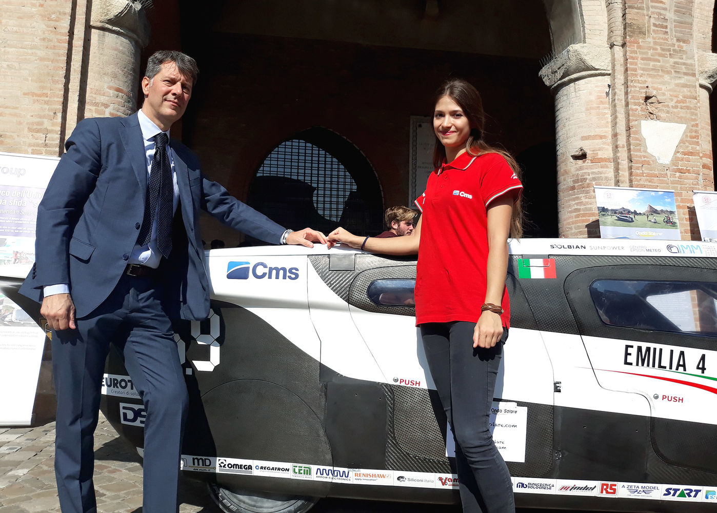 The solar powered car to arrive in Rimini