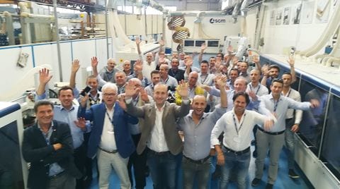 Die brandneuen Lösungen von SCM zur Kantenbearbeitung im Mittelpunkt des neuen Dealer Trainings für das Vertriebsnetz Italien