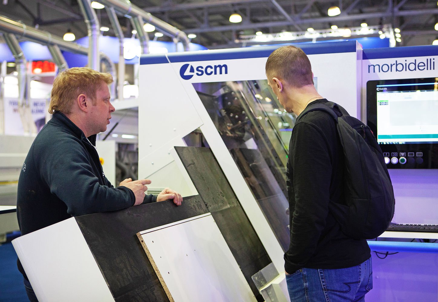 Woodex, day 2: the SCM team welcomes journalists and visitors for a “total touch experience”