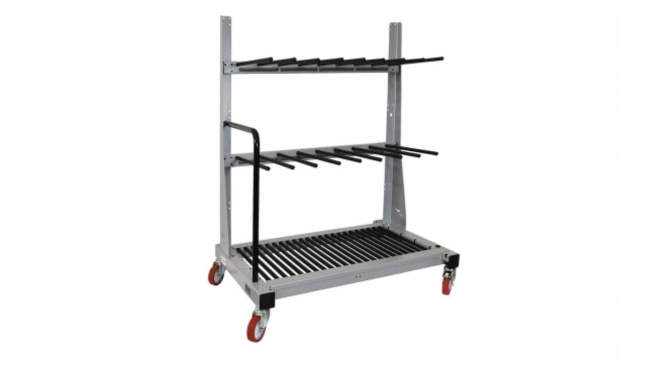 Aluminium Processing - Tables & Trolleys - FOM CARR 200 Aluminium Window Profile Trolley