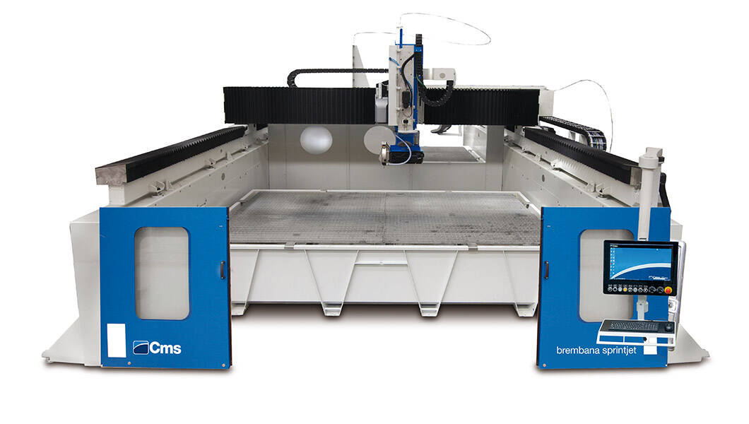 Débiteuses - Débiteuse 5 axes combinée Waterjet - brembana sprint jet